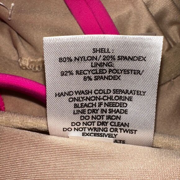 Shade & Shore Pink High Neck Cross Strap Bikini Top NWT Size 34D - Picture 4 of 6